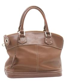 Louis Vuitton-LOUIS VUITTON Suhari Lockit PM Hand Bag Leather Brown M91889 LV Auth 24753-Brown