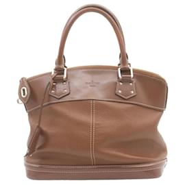 Louis Vuitton-LOUIS VUITTON Suhari Lockit PM Hand Bag Leather Brown M91889 LV Auth 24753-Brown