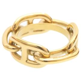 Hermès-HERMES Scarf Ring Gold Tone Auth 24788-Other