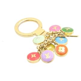 Louis Vuitton-LOUIS VUITTON Porte Cles Pastilles Charm Gold Multicolor M65381 LV Auth 24698-Multiple colors,Golden