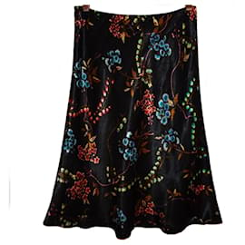 Kenzo-RARE KENZO JEANS A-LINE FLORAL PRINT SKIRT-Multiple colors