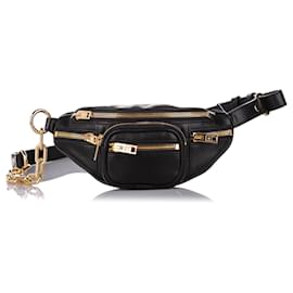 Alexander Wang Schwarze Ledergürteltasche Schwarz