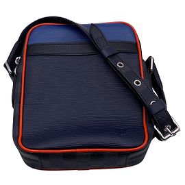 LOUIS VUITTON Danube slim shoulder bag man Epi blue Blue