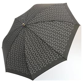 Céline-Guarda-chuva dobrável CELINE C Macadame Black Auth ar4553-Preto