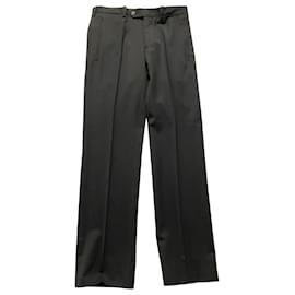 Prada-Prada Tapered Trousers in Black Virgin Wool-Black
