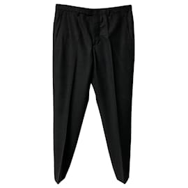Jil Sander-Pantalones de corte recto en lana negra de Jil Sander-Negro