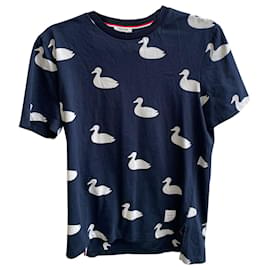 Thom Browne-Thom Browne All Over Ducks T-Shirt-Black