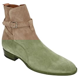 Saint Laurent-Saint Laurent Wyatt Jodhpur boots in tobacco suede-Brown