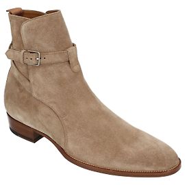 Botas Saint Laurent Wyatt Jodhpur em camurça de tabaco Marrom