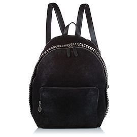 Stella Mc Cartney Stella McCartney Mochila negra de ciervo peludo Falabella Negro