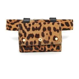 Yves Saint Laurent PANTHER CLUTCH ON BELT T75/80 Imprimé léopard
