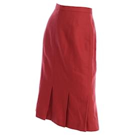 Balenciaga-Balenciaga Wool  Skirt-Red