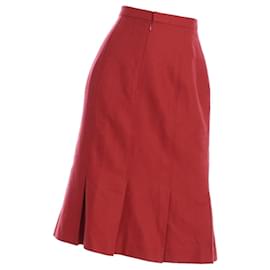 Balenciaga-Balenciaga Wool  Skirt-Red