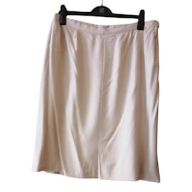 Falda Chanel de seda beige Beige