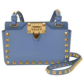 Valentino Garavani Smartphone Case in Blue Leather Blue