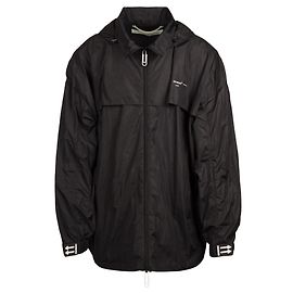 Off White Windjacke mit Logo-Print Schwarz