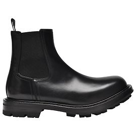 Alexander Mcqueen Watson Boots in Black Leather Black
