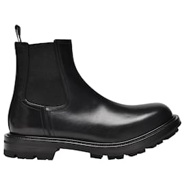 Alexander Mcqueen-Watson Boots in Black Leather-Black