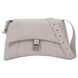 Balenciaga Soft Hour Shoulder S Tasche aus beigefarbenem Leder Fleisch