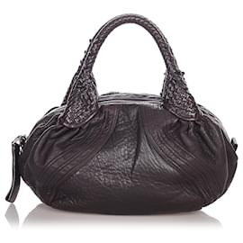 Fendi-Fendi Black Spy Leather Handbag-Black