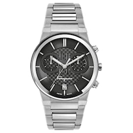 Salvatore Ferragamo-Ferragamo Sapphire Chrono Bracelet Watch-Silvery,Metallic
