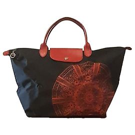 Sac à main Longchamp Pliage Bleu Marine et Rouge Bleu Marine