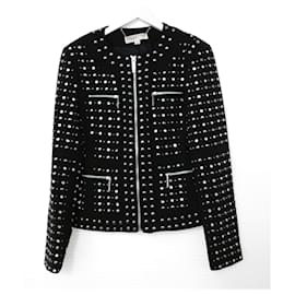 Michael Kors Stud & Crystal Biker Jacket Black