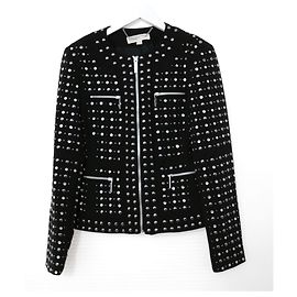 Jaqueta Michael Kors Stud e Crystal Biker Preto