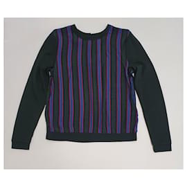Pull Ganni en viscose vert Multicolore Vert