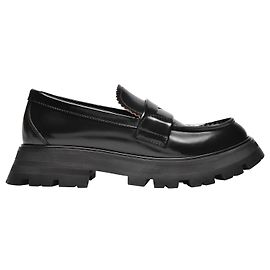 Alexander Mcqueen Obermaterial und Ru-Loafer aus schwarzem Leder Schwarz