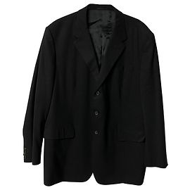 Blazer Prada Black Virgin Wool Único Breasted Preto