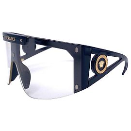 Occhiale da sole Versace Shield Medusa Icon 2021 Nero Rosa Grigio