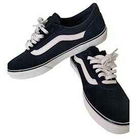 Vans Basket Blanc Bleu Marine