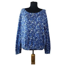 Maglione in cotone blu Samsoe & Samsoe Blu