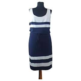 Robe Ralph Lauren Bleu Blanc Blanc Bleu