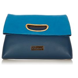 Chopard Blaue faltbare Ledertasche Blau