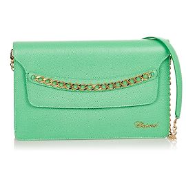 Bolso bandolera de cuero con cadena verde Chopard Verde