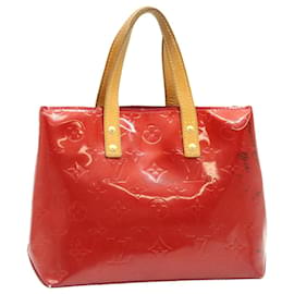Louis Vuitton-LOUIS VUITTON Monogram Vernis Reade PM Hand Bag Red M91088 LV Auth jk227-Red