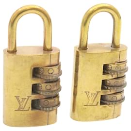 Louis Vuitton-Cadeado de bloqueio de discagem LOUIS VUITTON 2definir tom dourado LV Auth gt1265-Outro