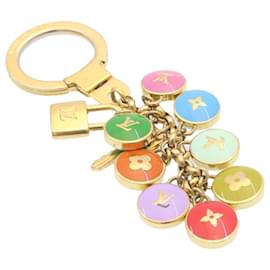 Louis Vuitton-LOUIS VUITTON Porte Cles Pastilles Charm Gold Multicolor M65381 LV Auth gt1353-Multiple colors,Golden