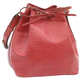 Louis Vuitton-Bolsa de ombro LOUIS VUITTON Epi Petit Noe vermelha M44107 LV Auth jk351-Vermelho