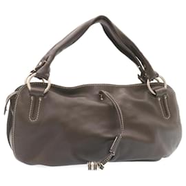 Céline-CELINE Tote Bag Leather Brown Auth nh115-Brown