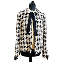Giacca Chanel Nero Sabbia Bianco sporco
