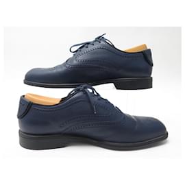 JM Weston-NEW JM WESTON SHOES 612 FULL SUN RICHELIEU 8.5E 42.5 LEATHER SHOES-Blue