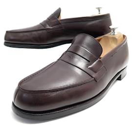 JM Weston-JM WESTON LOAFERS 180 9.5b 43.5 BROWN LEATHER LOAFERS SHOES-Brown