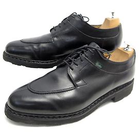 AVIGNON GRIFF II PARABOOT-SCHUHE 11 46 DERBY HALB JAGD SCHWARZE LEDERSCHUH Schwarz