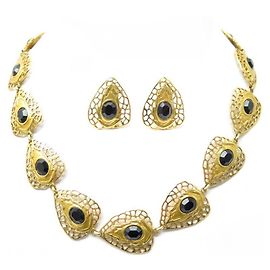 CONJUNTO VINTAGE CONJUNTO DE COLAR LORIS AZZARO CONJUNTO DE COLAR CONJUNTO DE COLAR CONJUNTO DE COLAR Dourado