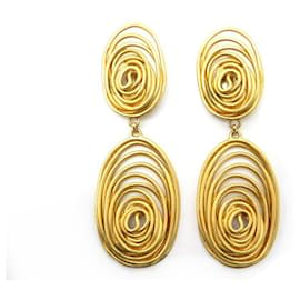 Balenciaga-VINTAGE EARRINGS BALENCIAGA SPIRALS IN GOLDEN METAL GOLDEN EARRINGS-Golden