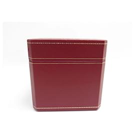Cartier-CARTIER JEWELERY BOX COWA RED LEATHER WATCH0045 PANTHER SANTOS WATCH BOX-Red