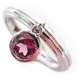 NINE POIRAY LOLITA RING  50 OURO BRANCO 18K E RODOLITE GARNET + CAIXA DE ANEL Prata